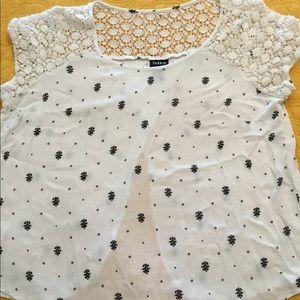 TORRID black and white blouse.